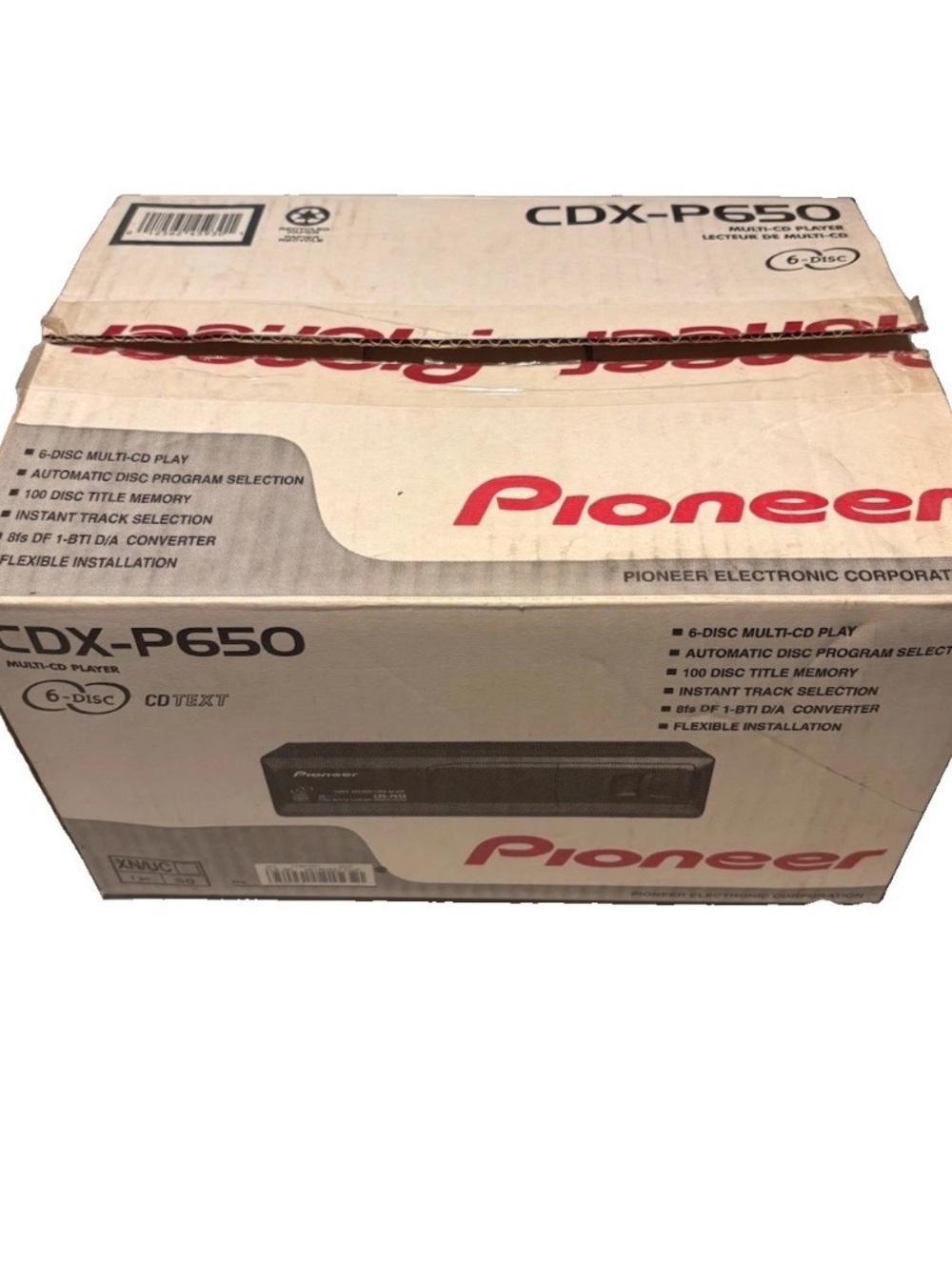 PIONEER CDX-P650 Beige and Red Retail Box